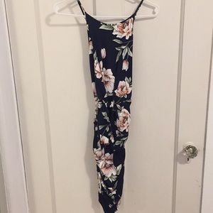 Navy floral dress